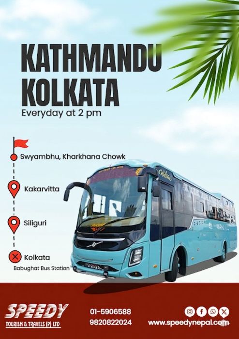 Kathmandu to Kolkata Bus Price Contact Number