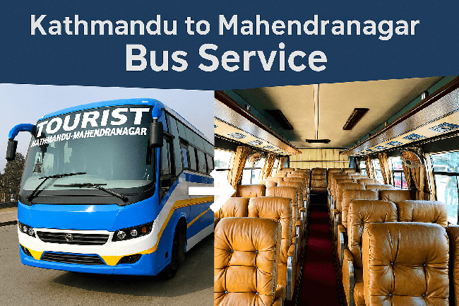 Kathmandu Mahendranagar A/c  Bus Service price 2400 npr
