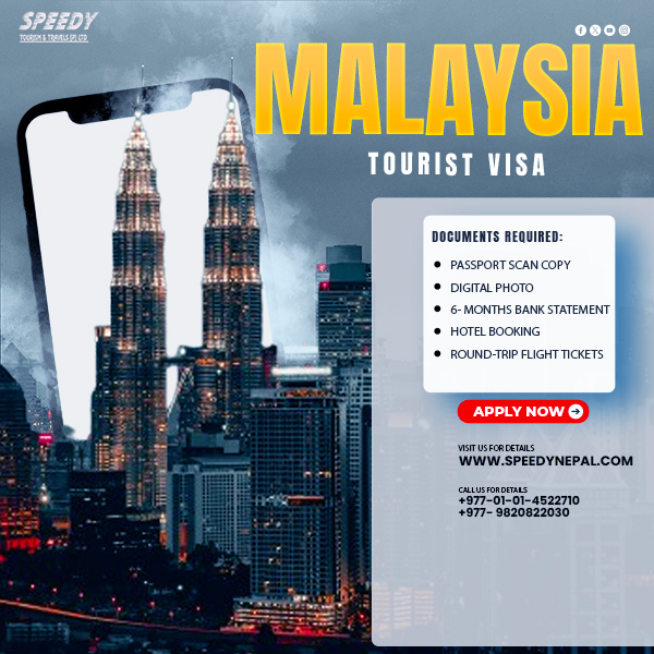 Malaysia Tourist Visa for Nepalese