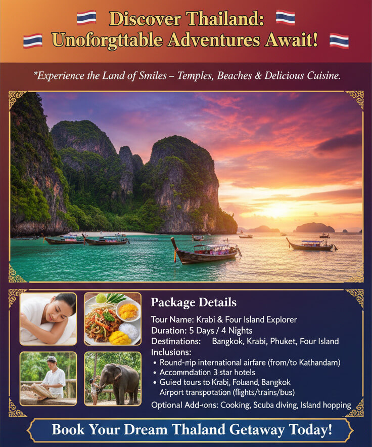 Thailand Tour Package from Nepal for Nepalese